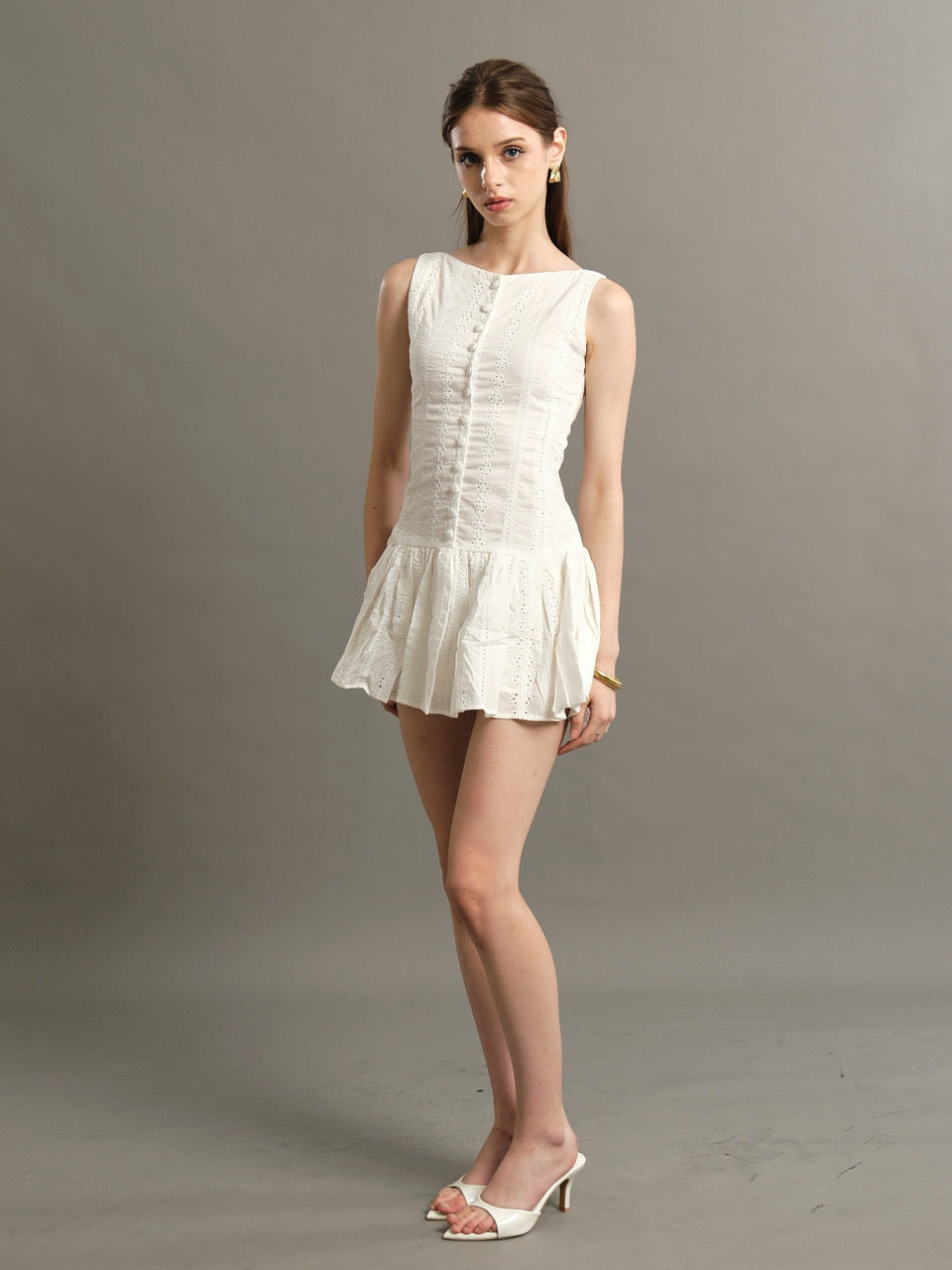 Emmeline Milkmaid Dress - White