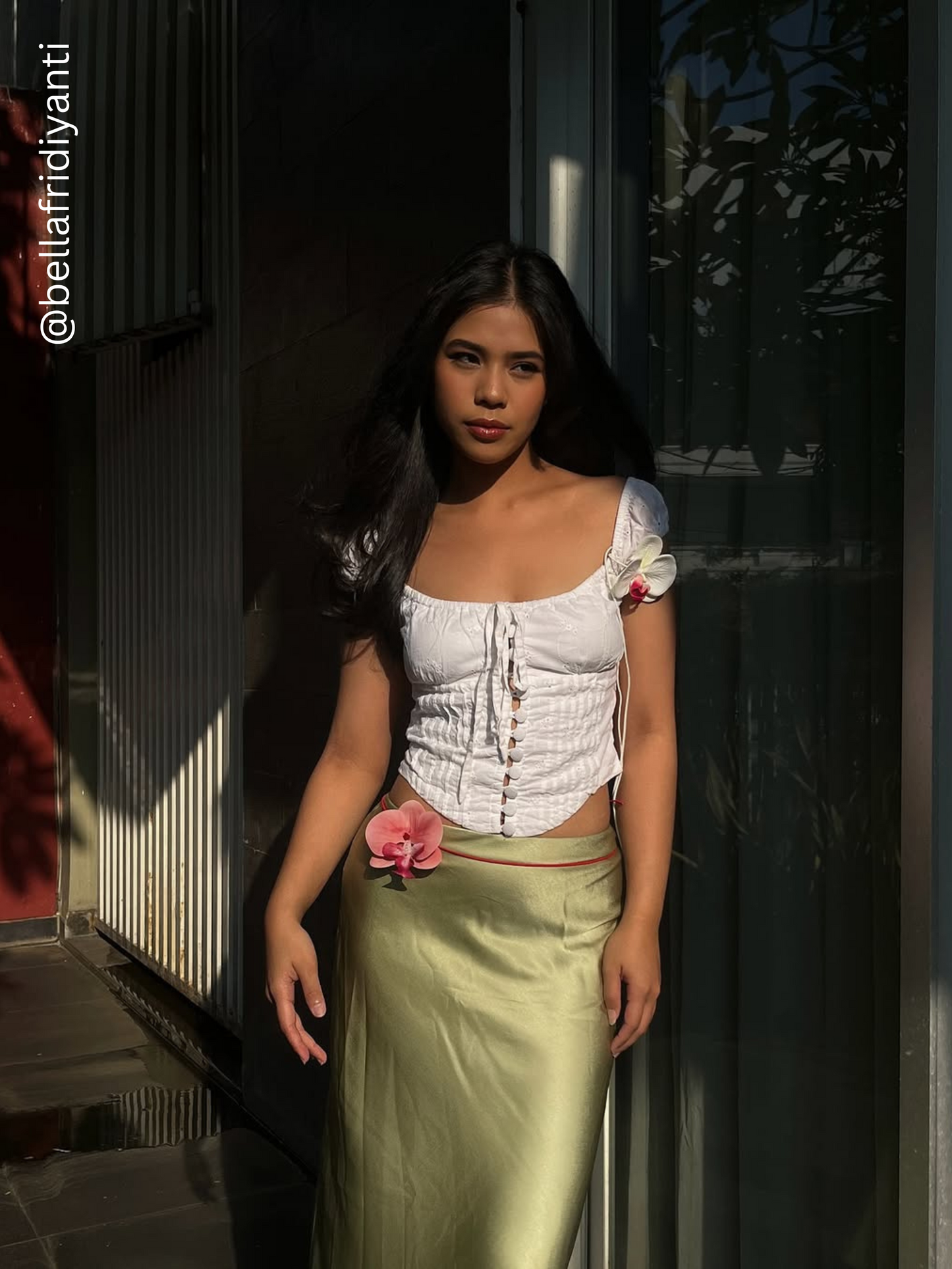 Lea Milkmaid Top - White