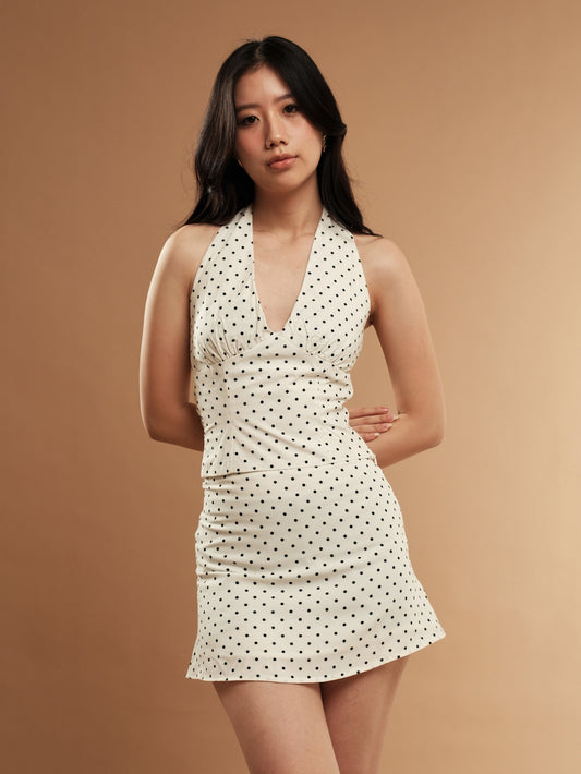 Brooklyn Mini Skirt - Polka Dot - White