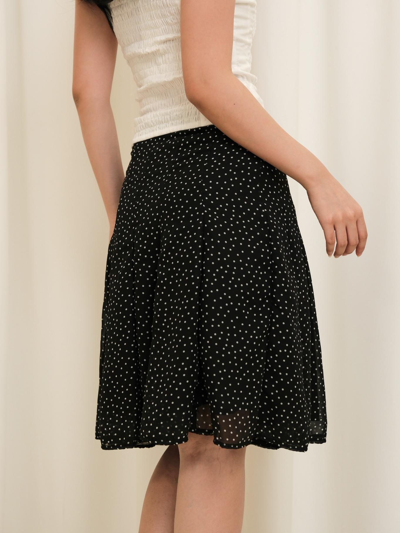 Alva Polka Dot Midi Skirt