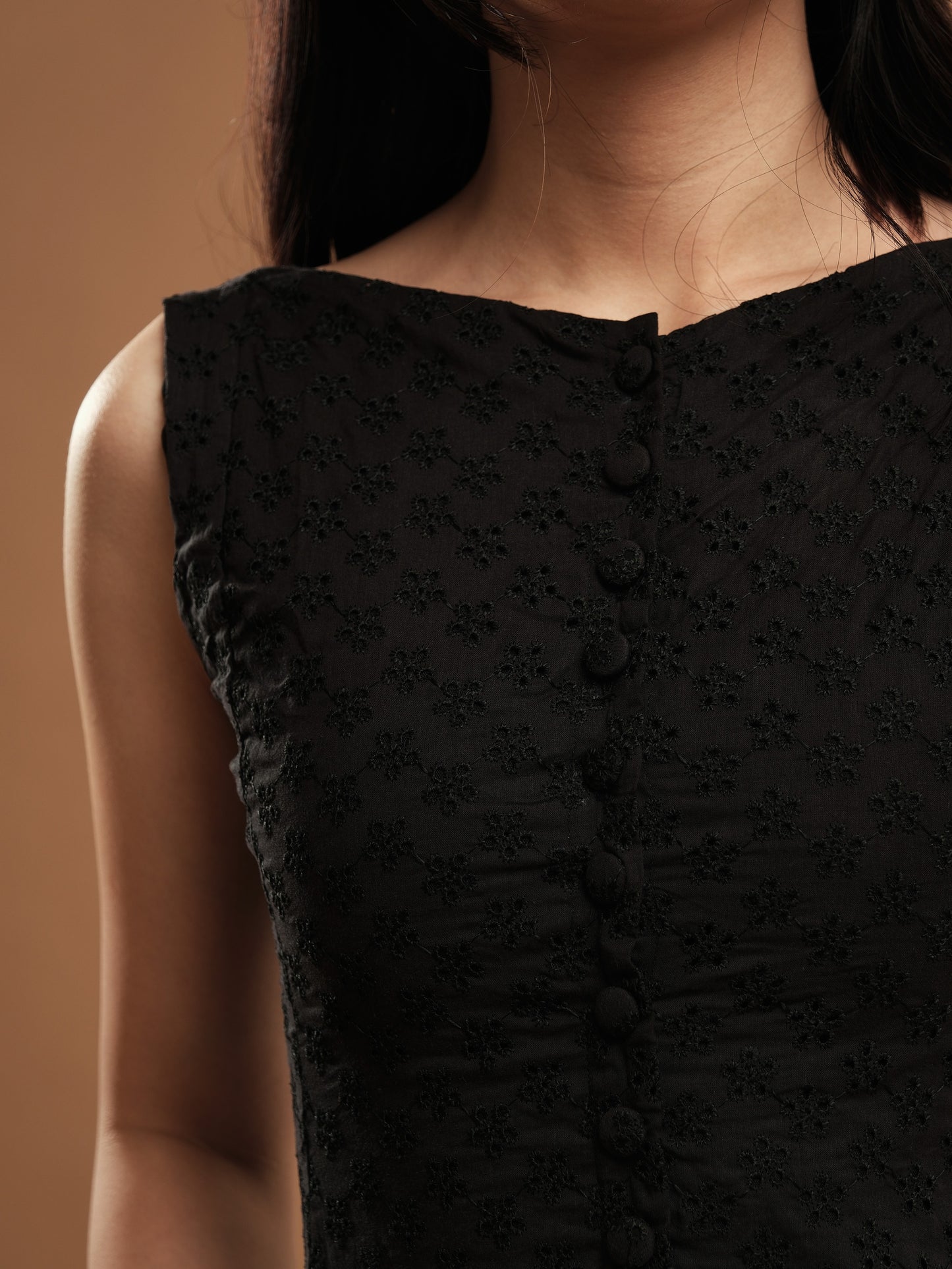 Emmeline Milkmaid Dress - Black