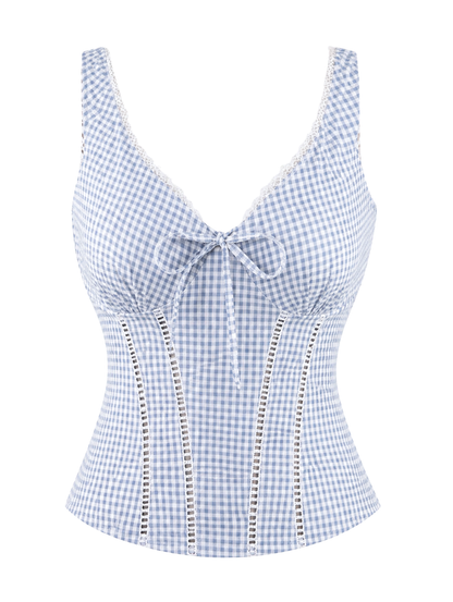 Emily Top - Coastal Gingham