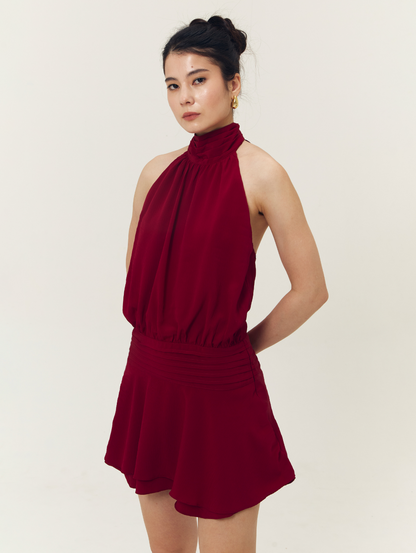 Sylvie Dress - Maroon