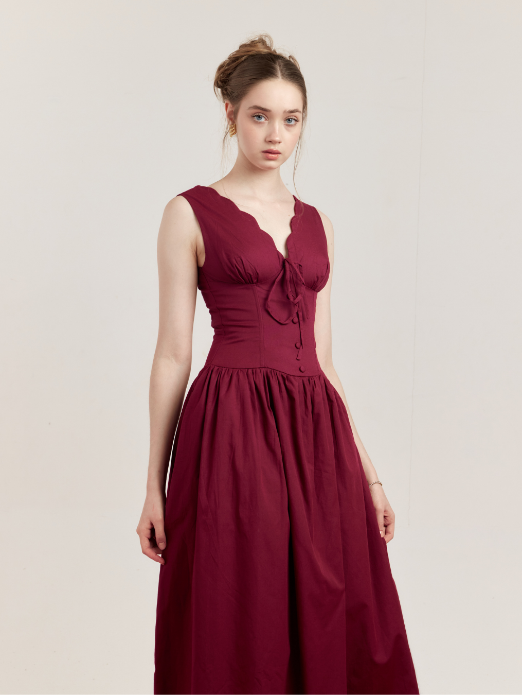 Clementine Dress - Maroon