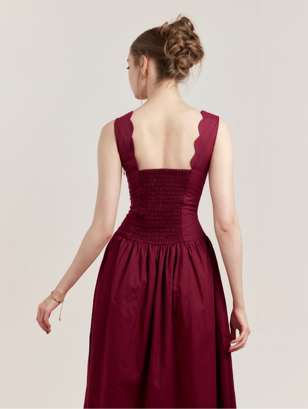 Clementine Dress - Maroon