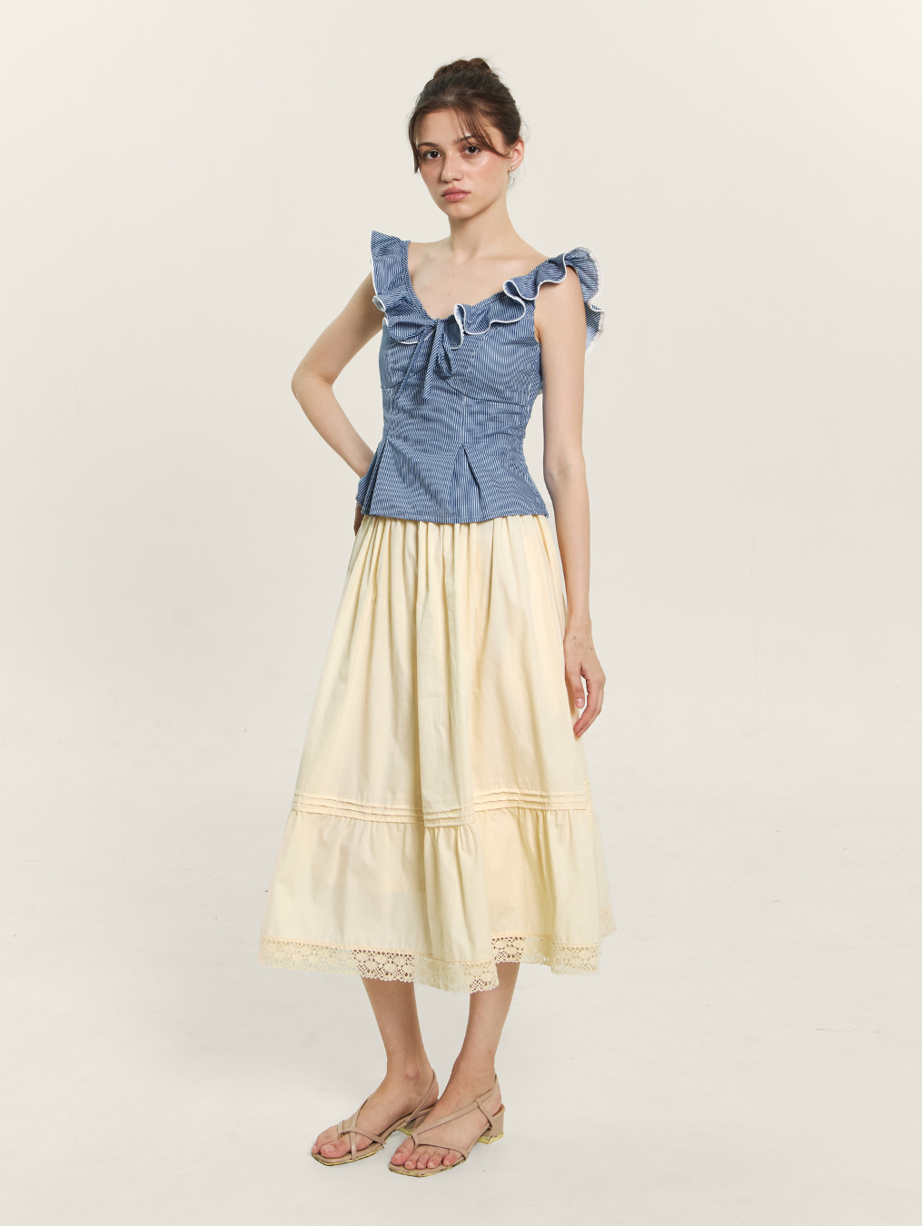 Irish Top - Navy Stripes