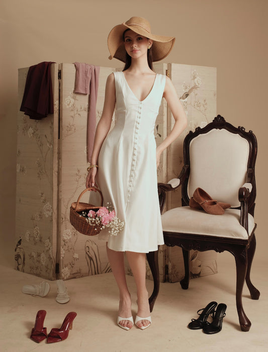 Elizabeth Dress - White