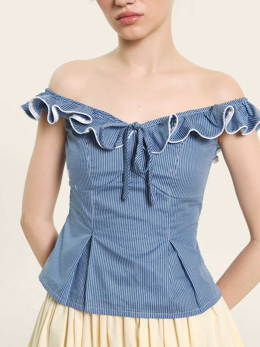 Irish Top - Navy Stripes