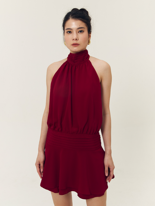 Sylvie Dress - Maroon