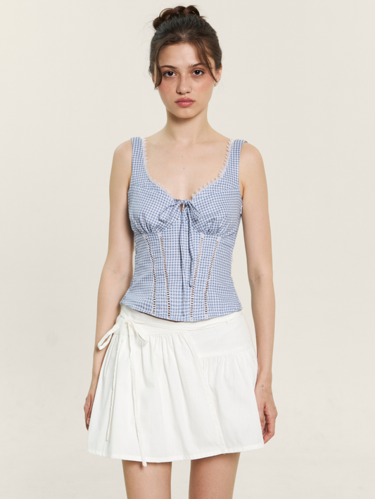 Emily Top - Coastal Gingham