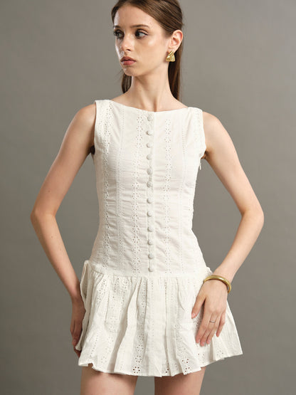 Emmeline Milkmaid Dress - White