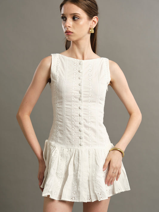 Emmeline Milkmaid Dress - White
