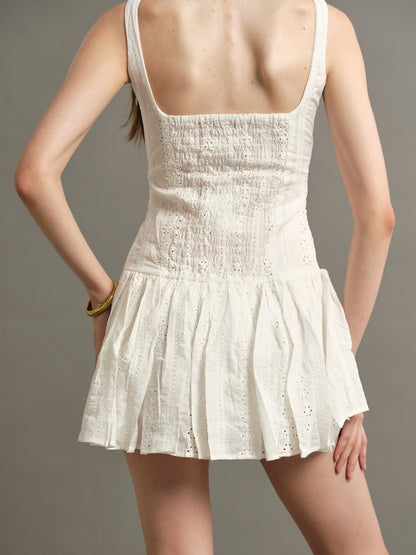 Emmeline Milkmaid Dress - White