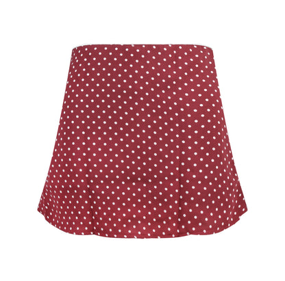 Brooklyn Mini Skirt - Polka Dot - Maroon