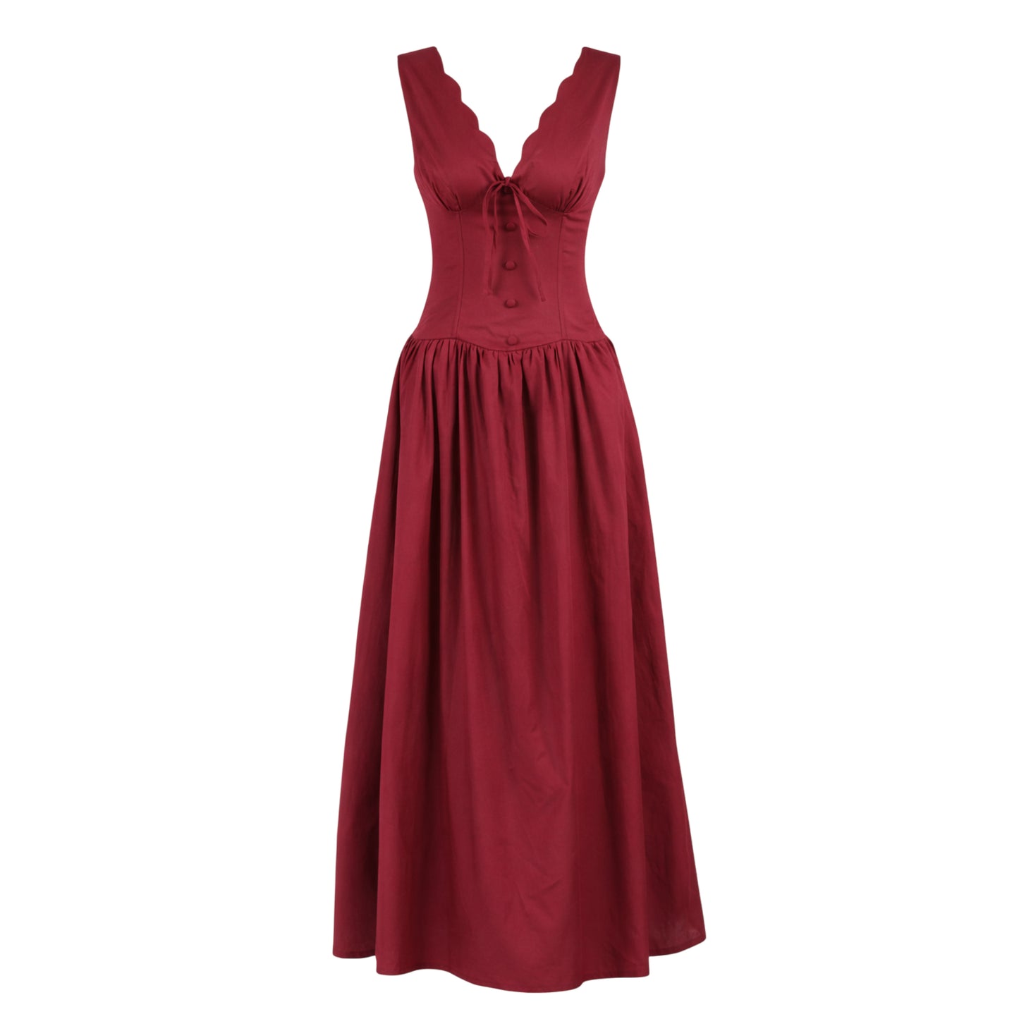 Clementine Dress - Maroon
