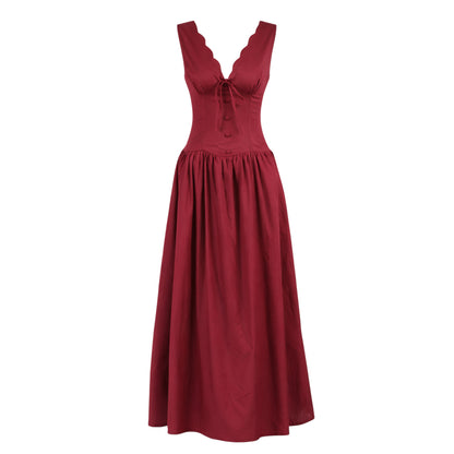 Clementine Dress - Maroon