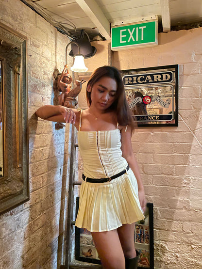 Daydream Pleated Dress - Butter