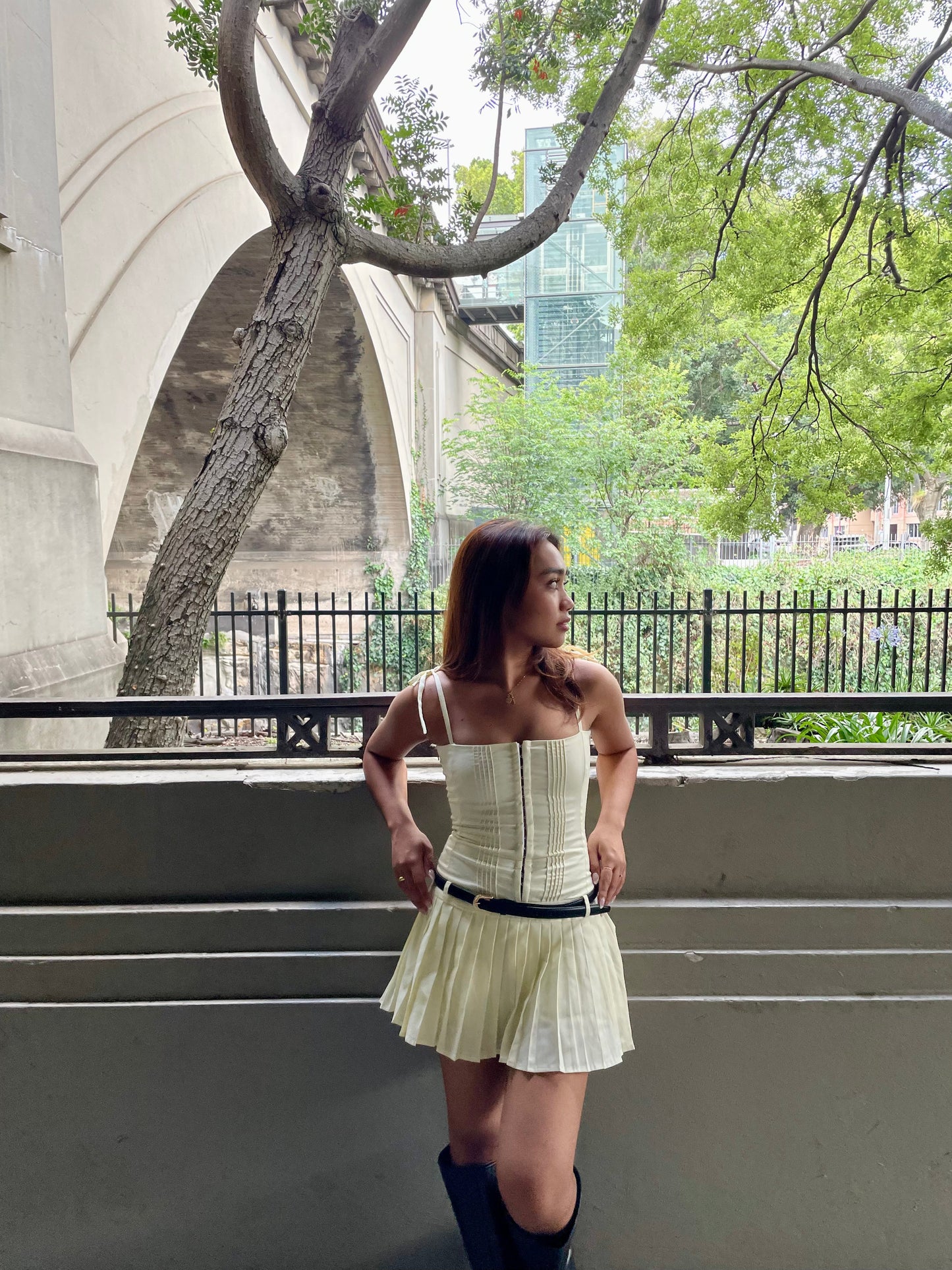 Daydream Pleated Dress - Butter