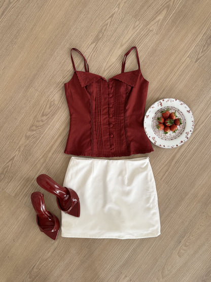Clover Top - Maroon