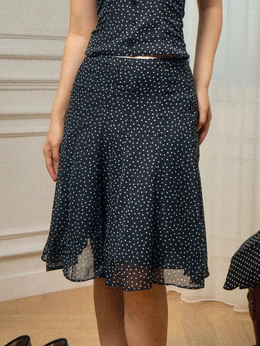 Alva Polka Dot Midi Skirt