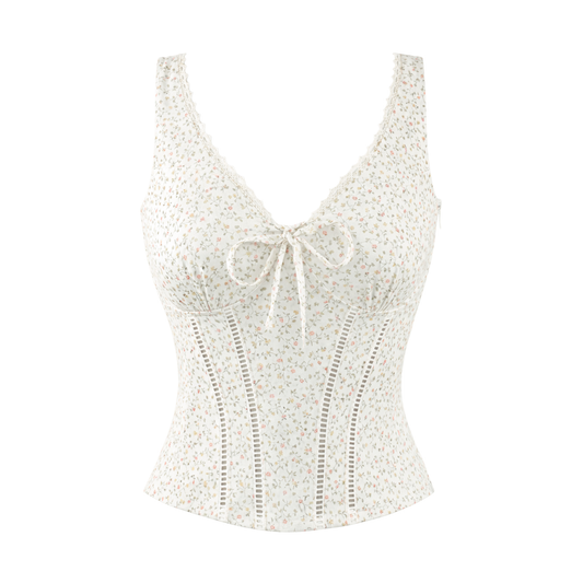 Emily Top - Ivory Floral