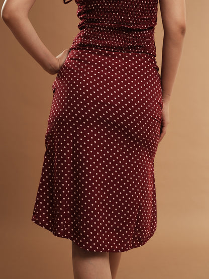 Shay Midi Skirt - Polka Dot