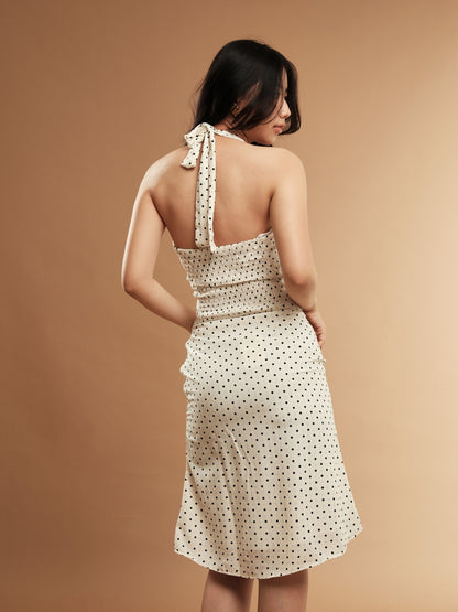Kelly Top - Polka Dot - White