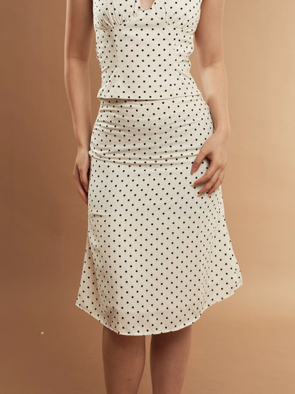 Shay Midi Skirt - Polka Dot