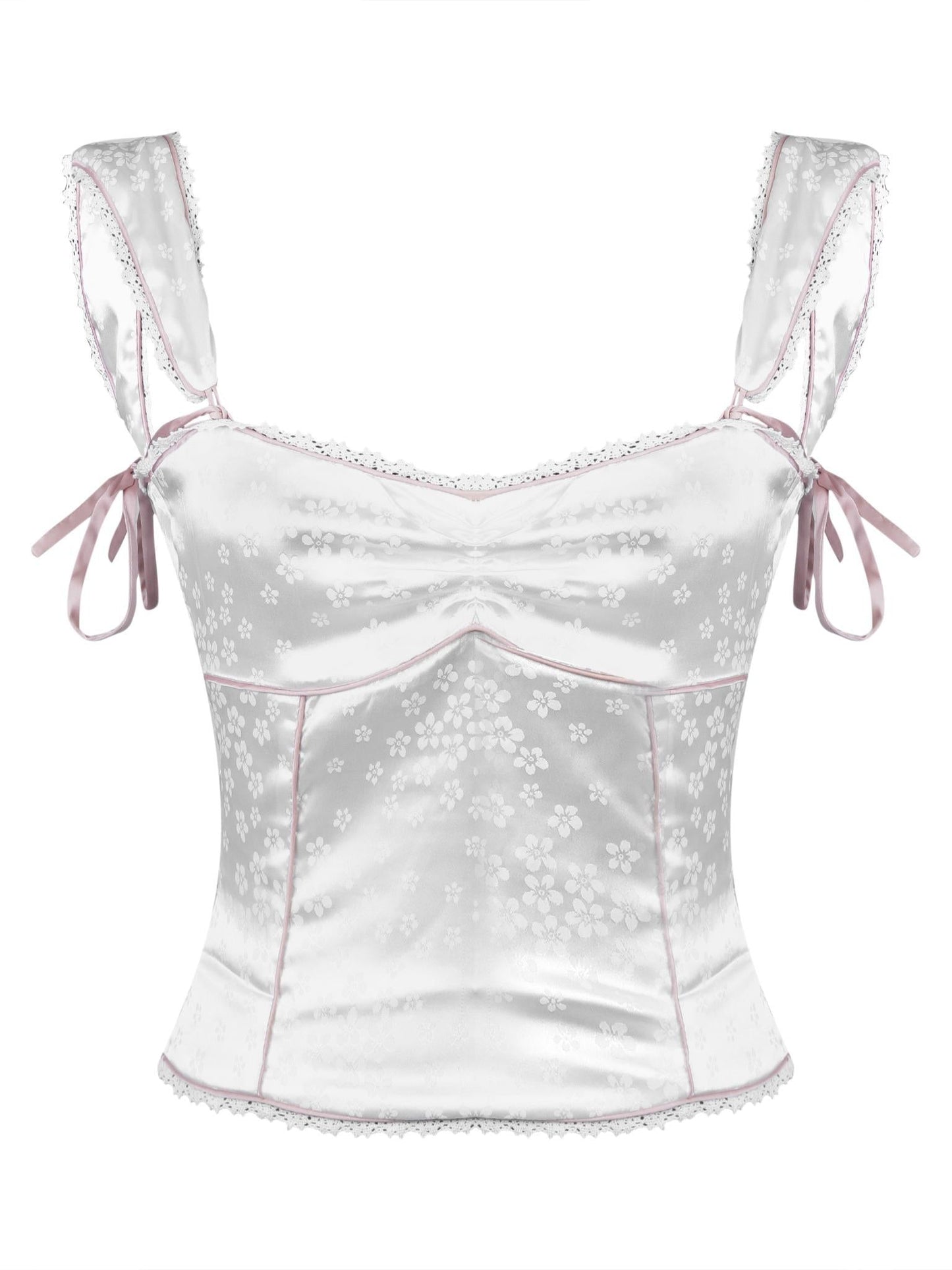 Gigi Top - White Satin